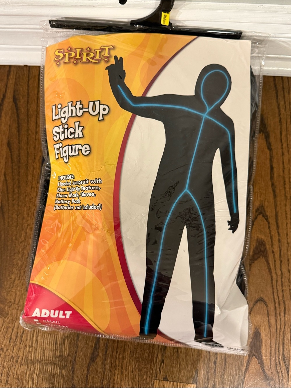 Spirit Halloween Light Up Stick Figure Costume M